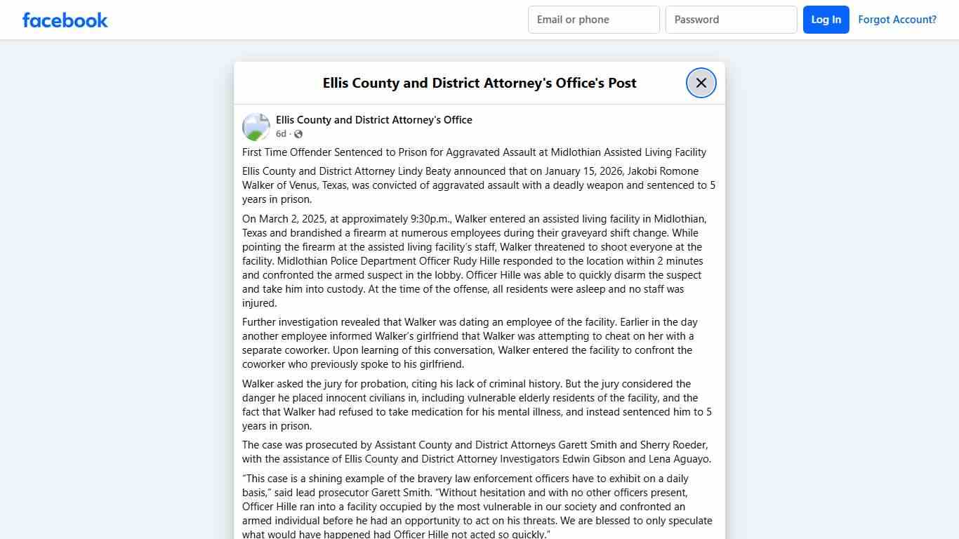 First Time... - Ellis County and District Attorney's Office Facebook